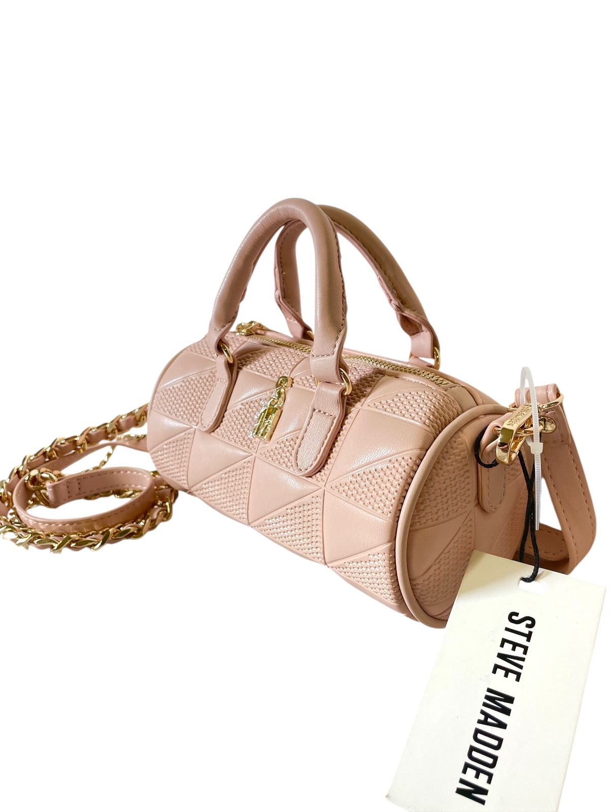 BOLSA STEVE MADDEN SATCHEL NUDE CON TEXTURA