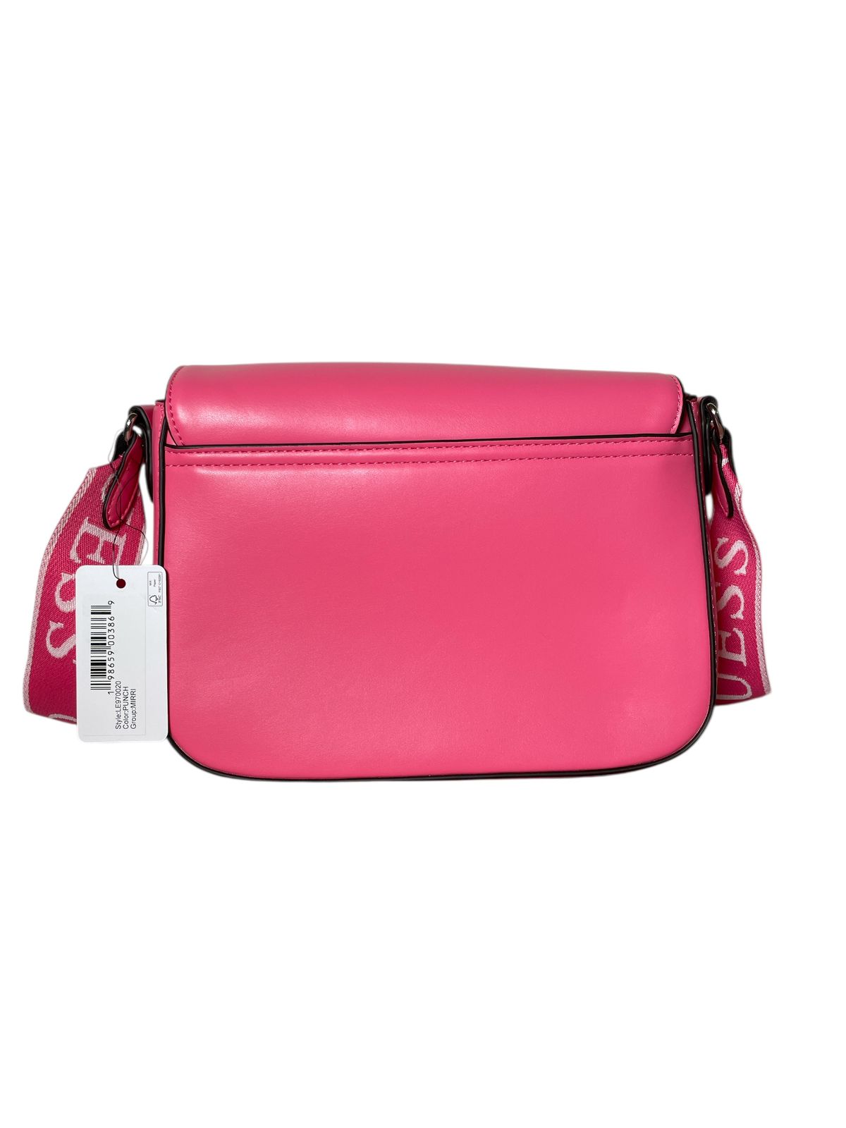 BOLSA GUESS CROSSBODY FUCSIA CON LOGO GRANDE