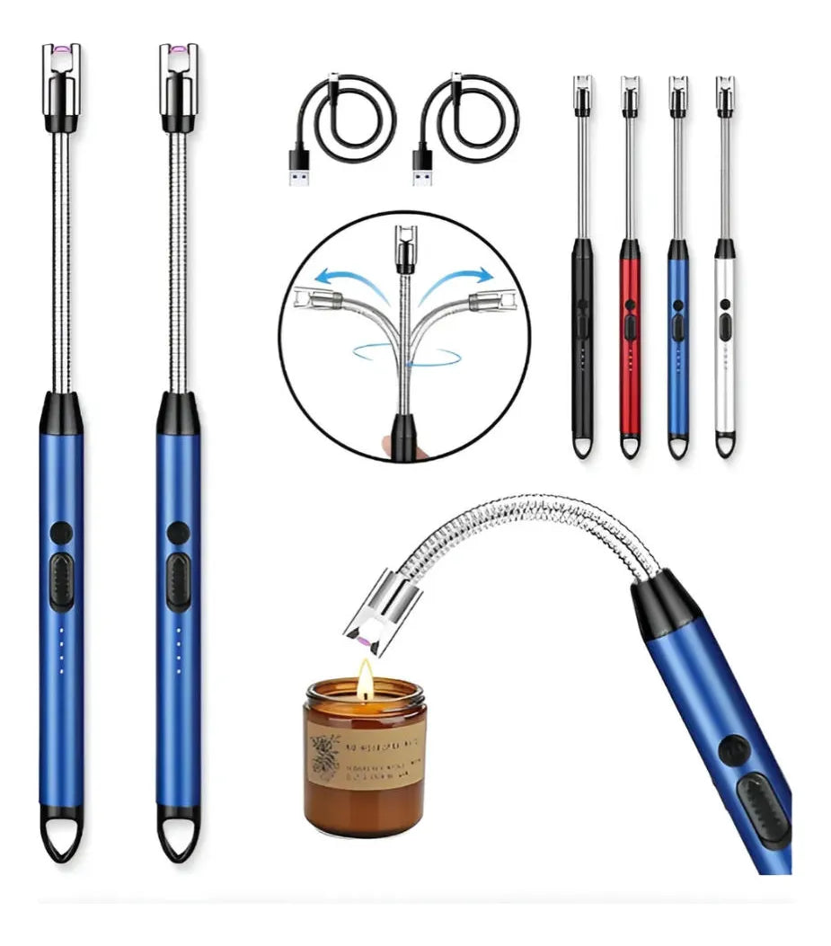 PAQUETE DE 5 ENCENDEDORES ELÉCTRICOS DE ARCO RECARGABLE