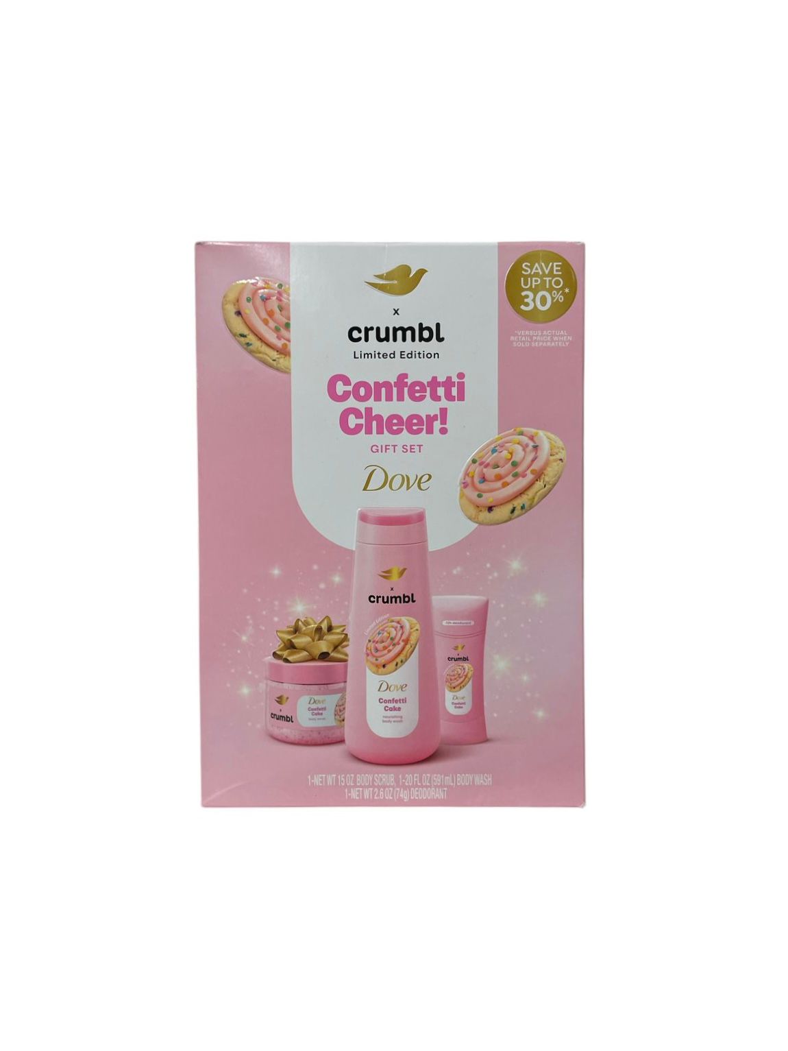 DOVE X CRUMBL CONFETTI CHEER! – SET DE CUIDADO CORPORAL EDICIÓN LIMITADA