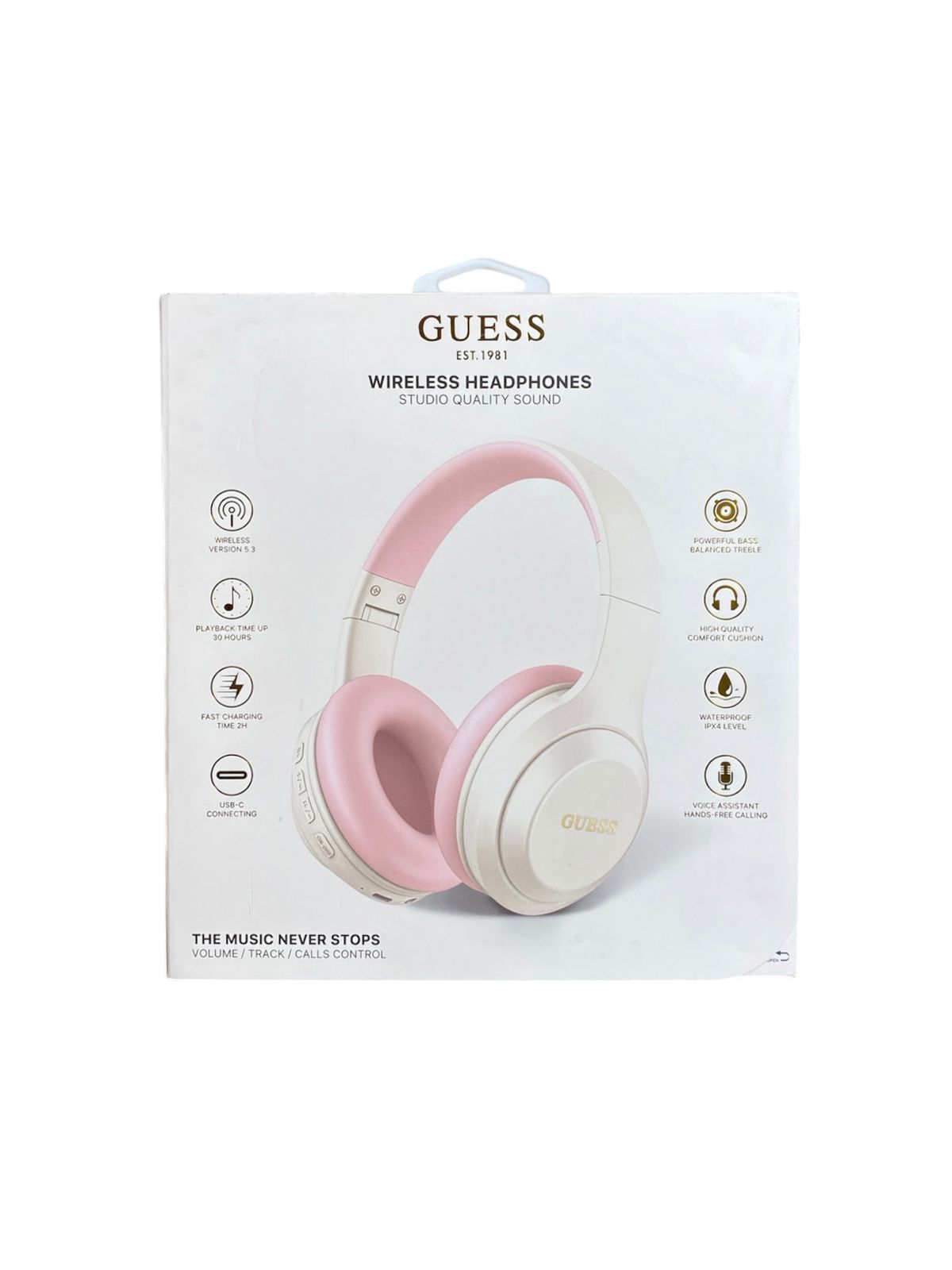 AUDÍFONOS INALÁMBRICOS GUESS STUDIO - ESTILO ICÓNICO
