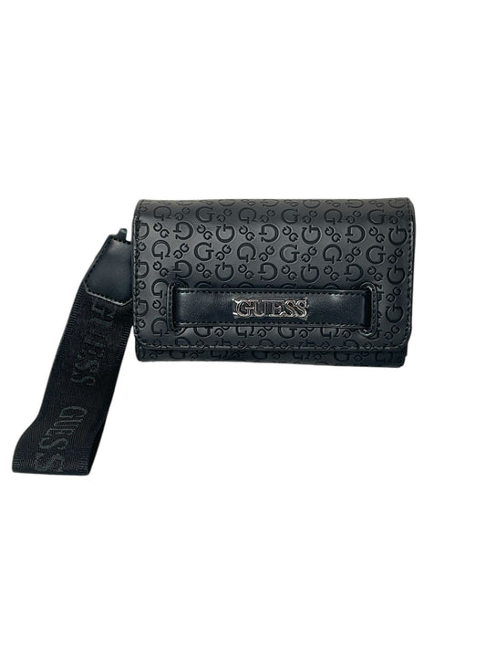 MONEDERO GUESS NEGRO CON CORREA