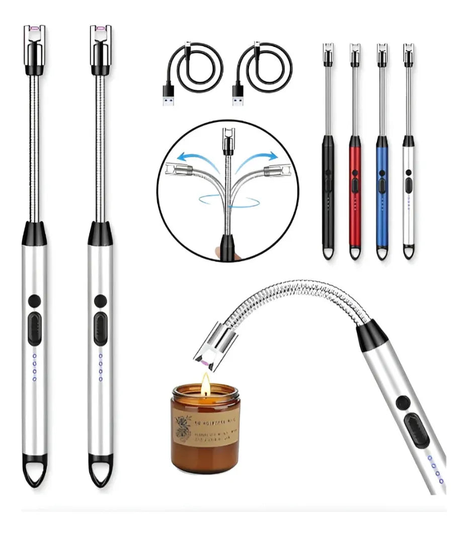PAQUETE DE 5 ENCENDEDORES ELÉCTRICOS DE ARCO RECARGABLE