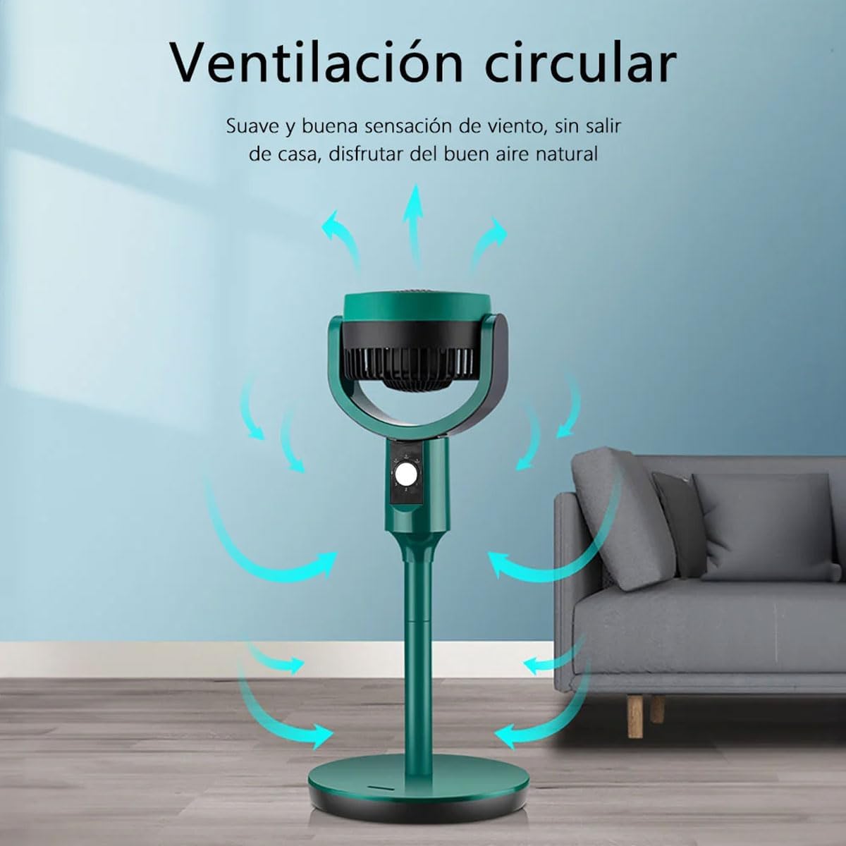 VENTILADOR DE PISO PORTATIL CIRCULADOR DE AIRE 3 VELOCIDADES
