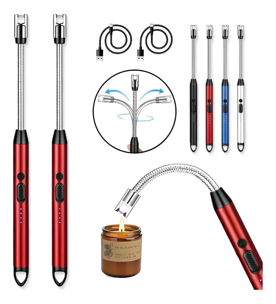 PAQUETE DE 5 ENCENDEDORES ELÉCTRICOS DE ARCO RECARGABLE