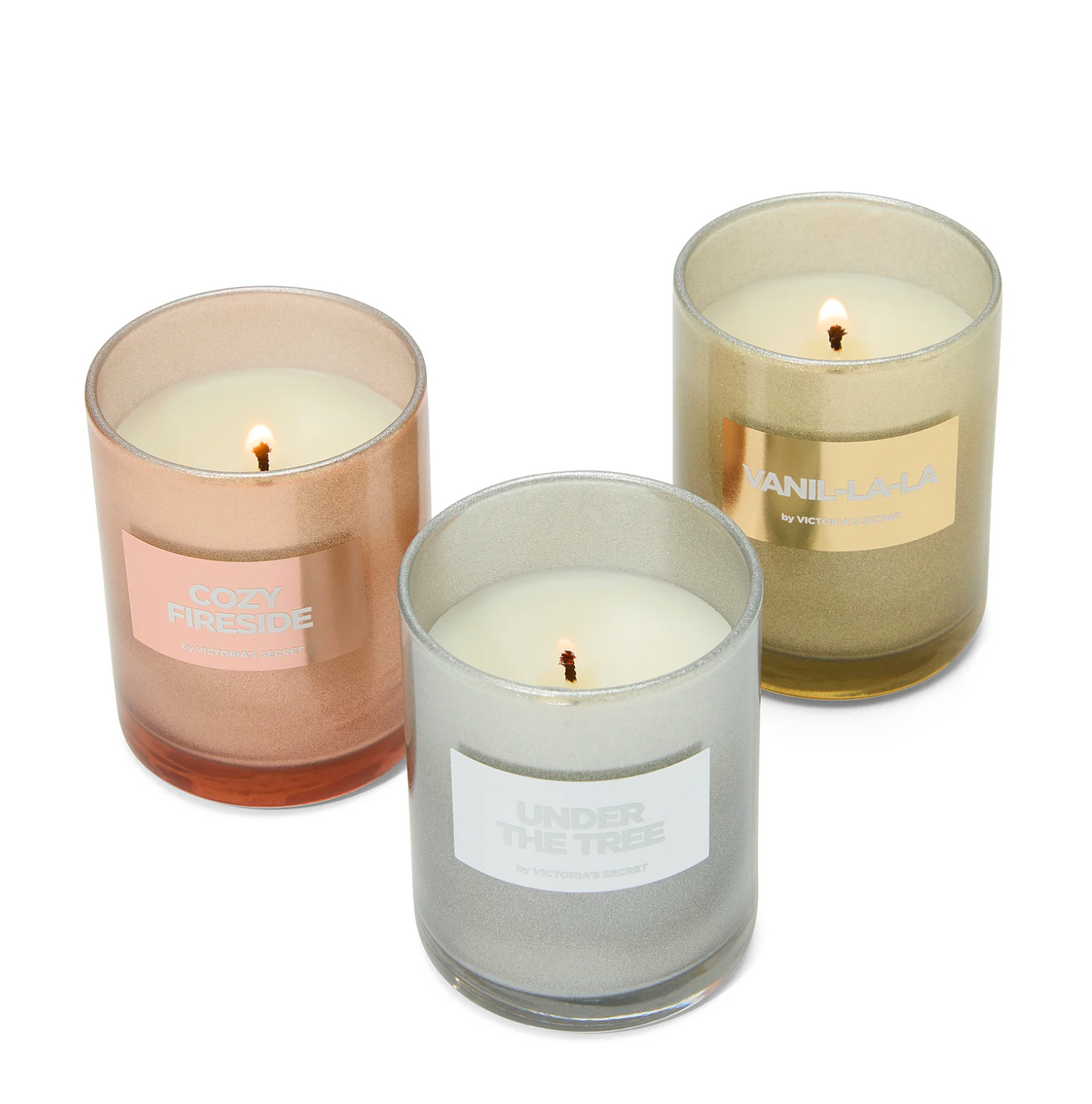 VELA AROMÁTICA PREMIUM SET VICTORIA’S SECRET EAU SO FESTIVE 3 PZS