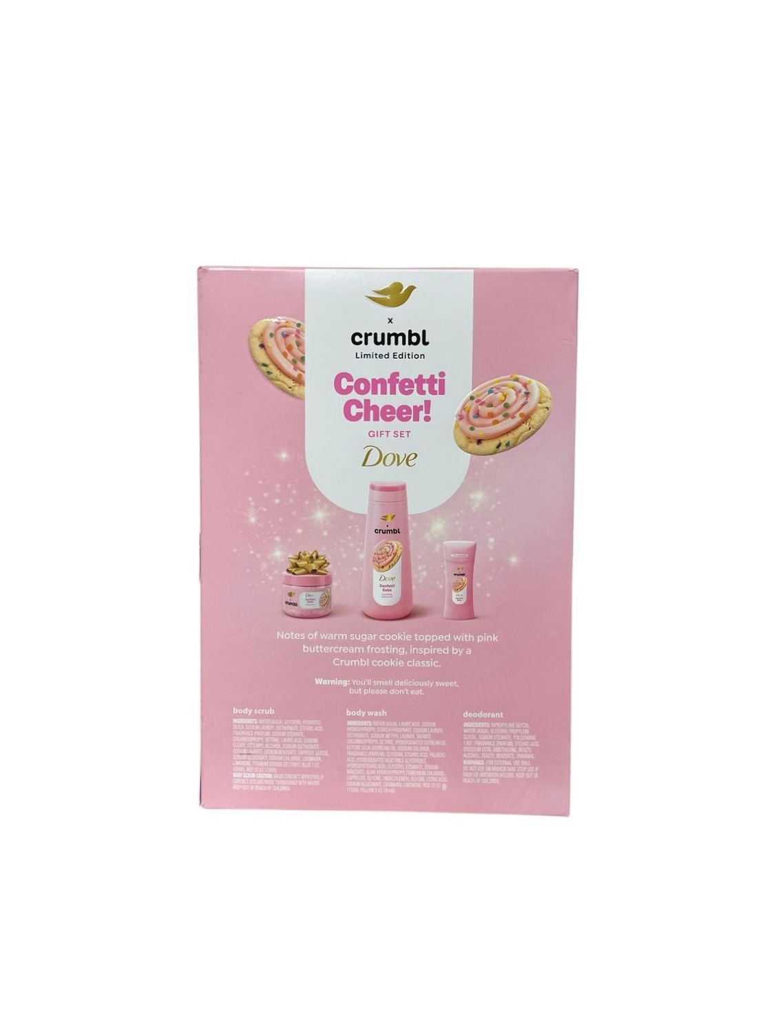 DOVE X CRUMBL CONFETTI CHEER! – SET DE CUIDADO CORPORAL EDICIÓN LIMITADA