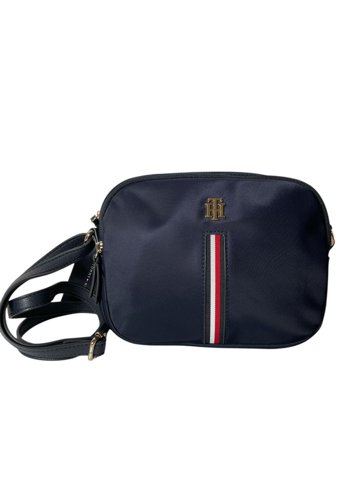 BOLSA CROSSBODY TOMMY HILFIGER AZUL O BEIGE DOBLE COMPARTIMENTO