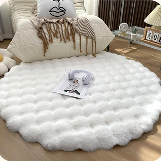 ALFOMBRAS CIRCULARES CON BOLITAS
