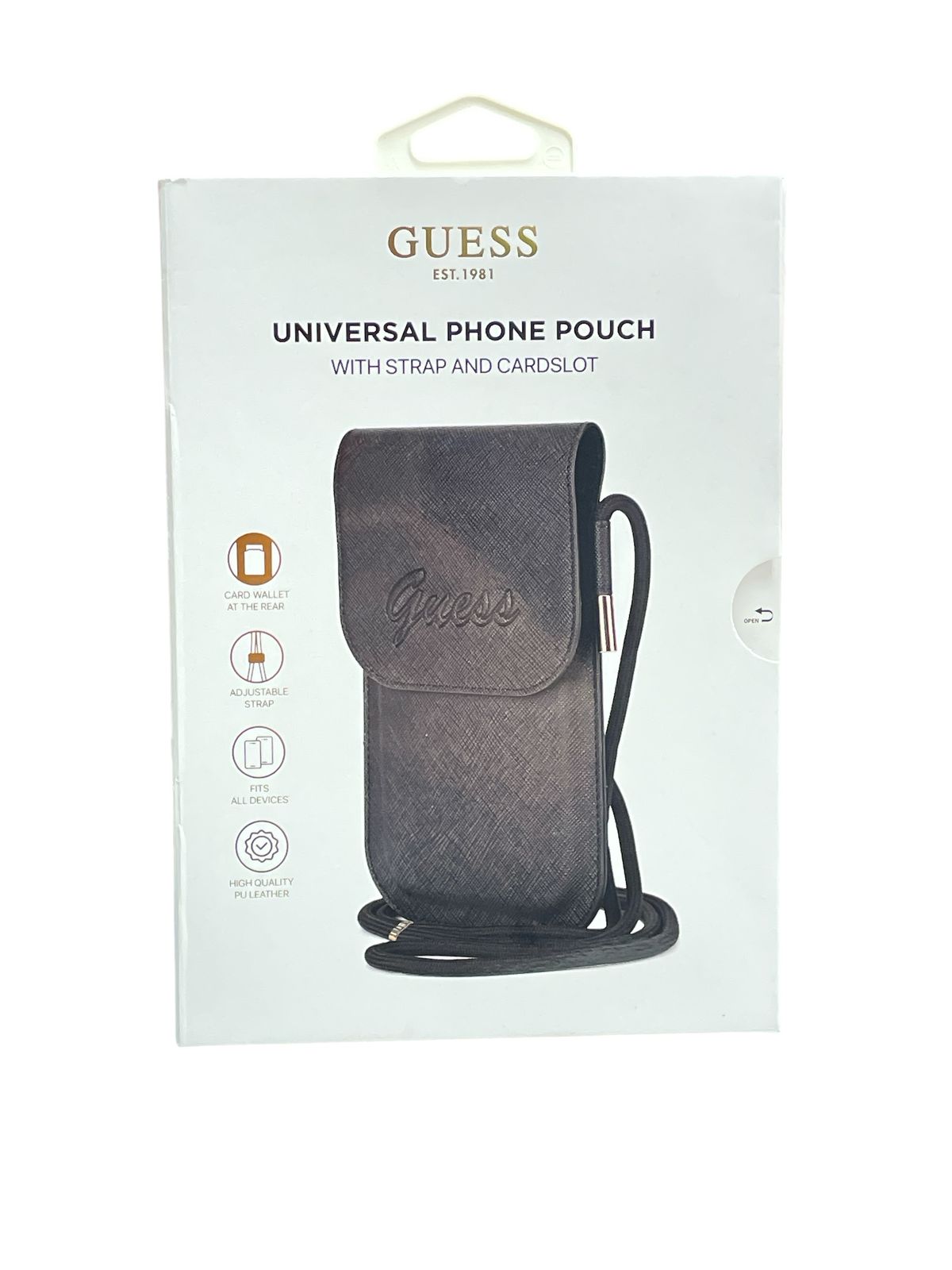 BOLSOS UNIVERSALES PARA CELULAR GUESS – CON CORREA AJUSTABLE Y RANURA PARA TARJETAS
