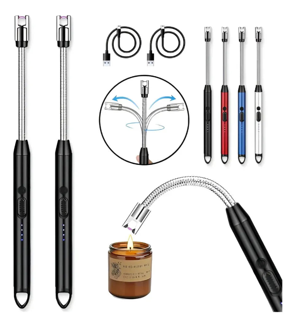 PAQUETE DE 5 ENCENDEDORES ELÉCTRICOS DE ARCO RECARGABLE